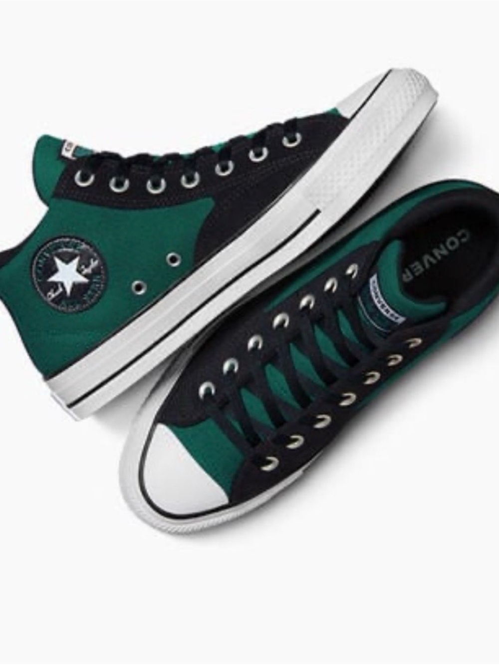 Converse High Top Sneakers in Green and Black